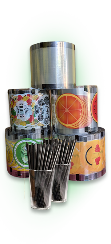 rouleaux de scellage et pailles personnalisés